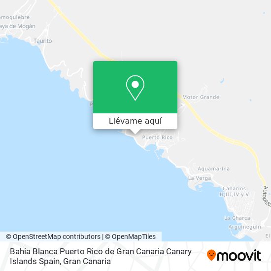 Mapa Bahia Blanca Puerto Rico de Gran Canaria Canary Islands Spain