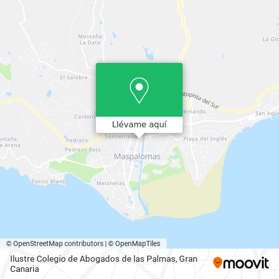 Mapa Ilustre Colegio de Abogados de las Palmas