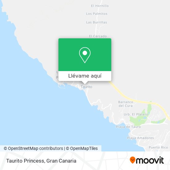 Mapa Taurito Princess