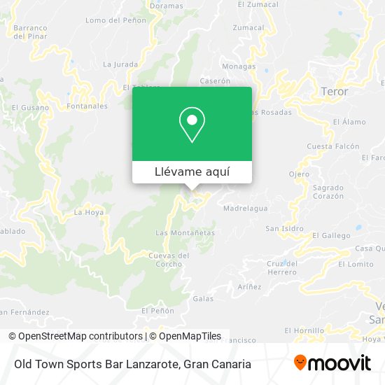 Mapa Old Town Sports Bar Lanzarote
