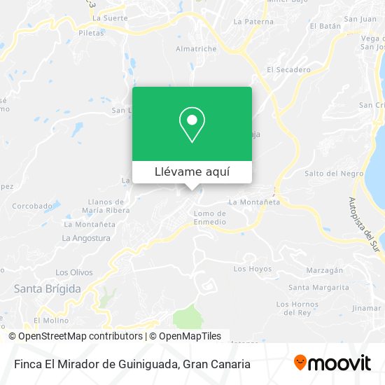 Mapa Finca El Mirador de Guiniguada