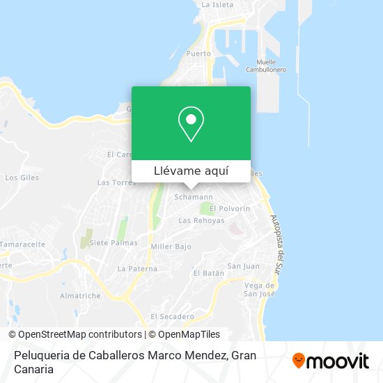 Mapa Peluqueria de Caballeros Marco Mendez