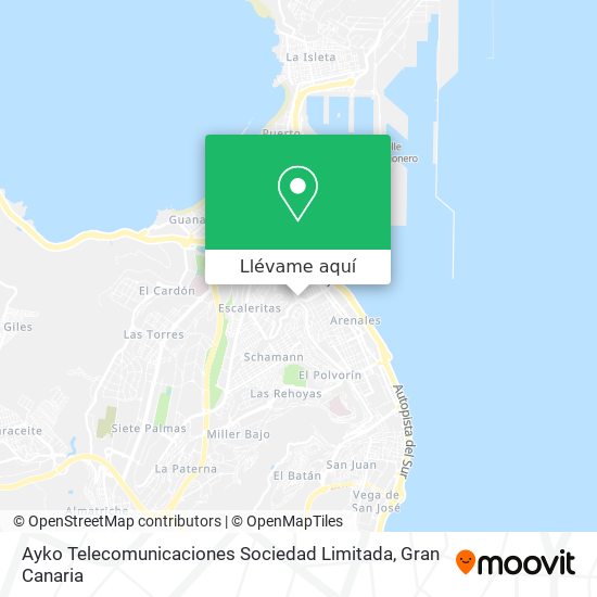 Mapa Ayko Telecomunicaciones Sociedad Limitada