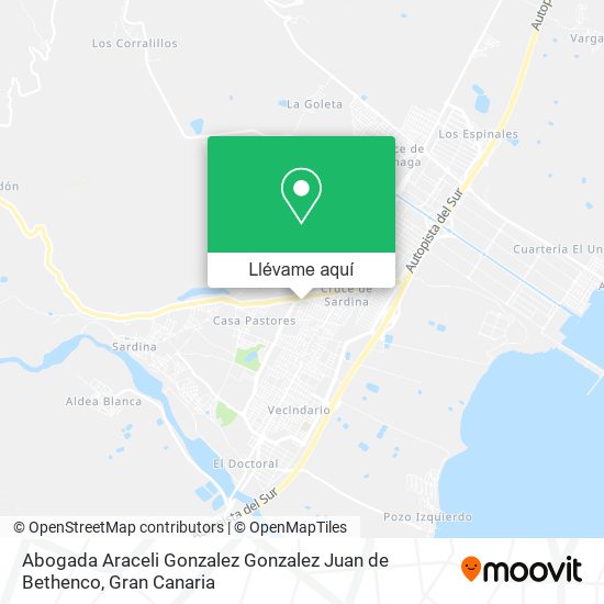 Mapa Abogada Araceli Gonzalez Gonzalez Juan de Bethenco