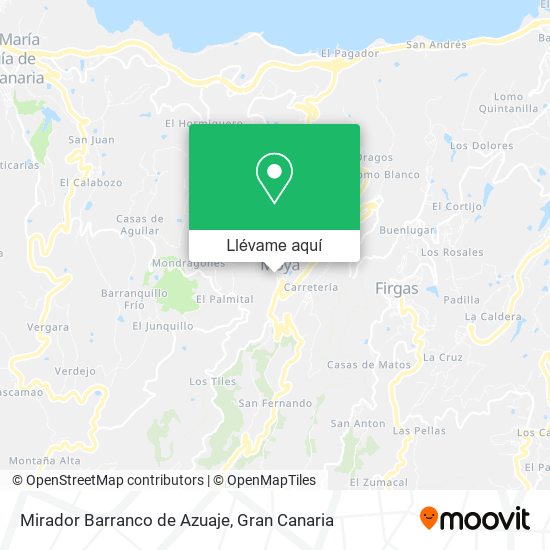 Mapa Mirador Barranco de Azuaje