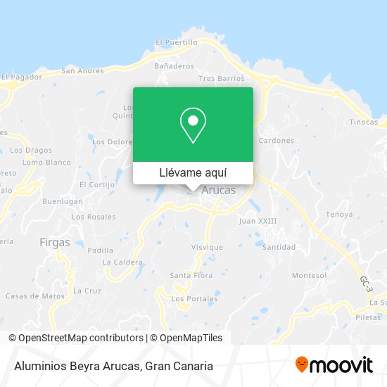 Mapa Aluminios Beyra Arucas