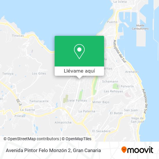 Mapa Avenida Pintor Felo Monzón 2
