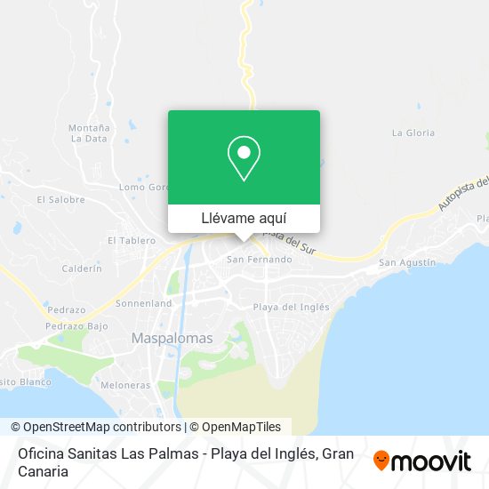 Mapa Oficina Sanitas Las Palmas - Playa del Inglés