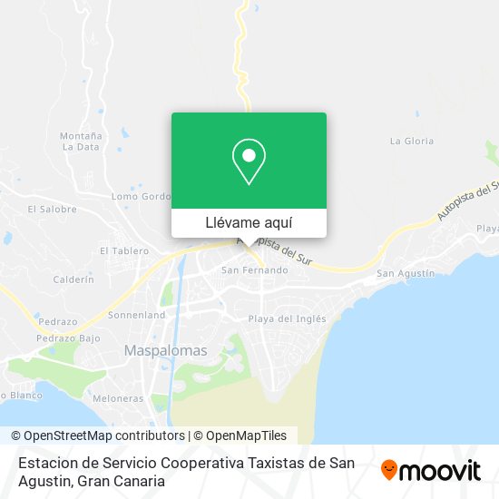 Mapa Estacion de Servicio Cooperativa Taxistas de San Agustin