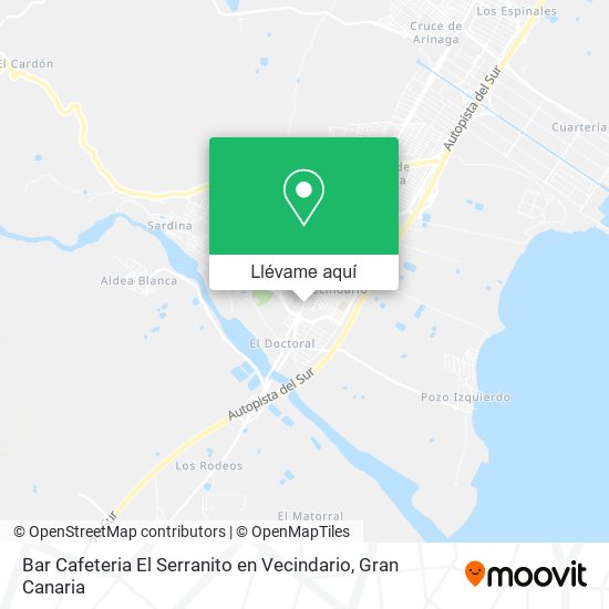 Mapa Bar Cafeteria El Serranito en Vecindario