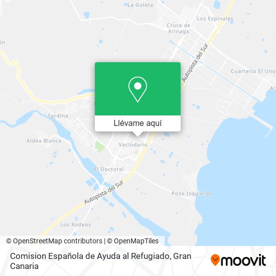 Mapa Comision Española de Ayuda al Refugiado