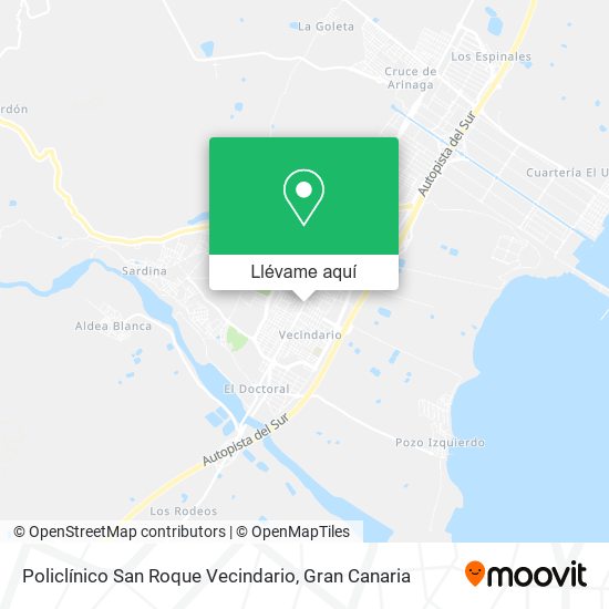 Mapa Policlínico San Roque Vecindario