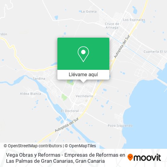 Mapa Vega Obras y Reformas - Empresas de Reformas en Las Palmas de Gran Canarias