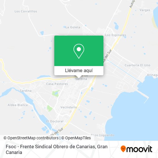 Mapa Fsoc - Frente Sindical Obrero de Canarias