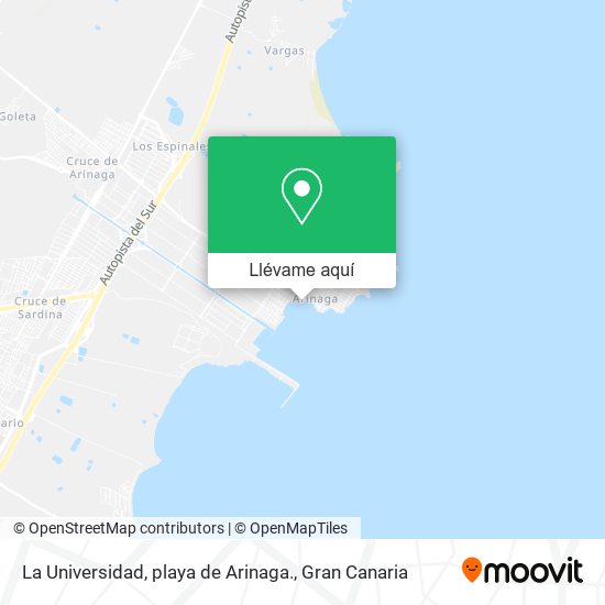 Mapa La Universidad, playa de Arinaga.