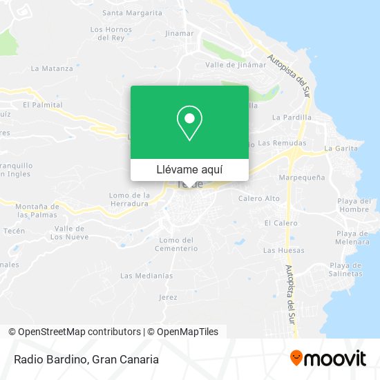 Mapa Radio Bardino