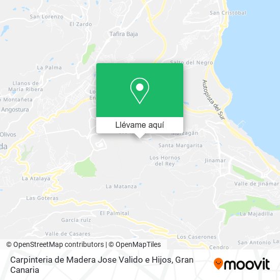 Mapa Carpinteria de Madera Jose Valido e Hijos