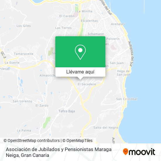 Mapa Asociación de Jubilados y Pensionistas Maraga Neiga