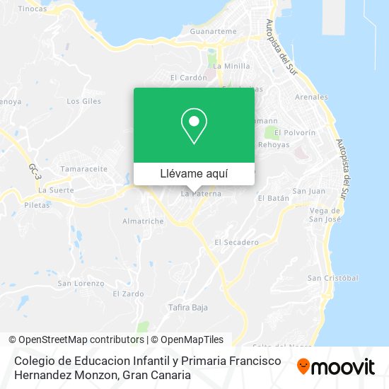 Mapa Colegio de Educacion Infantil y Primaria Francisco Hernandez Monzon