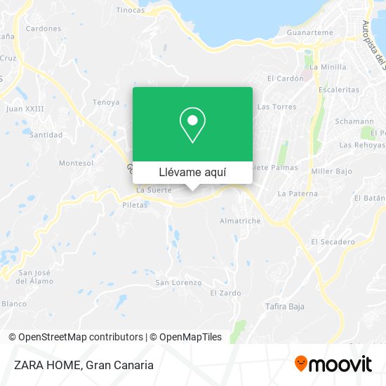 Mapa ZARA HOME