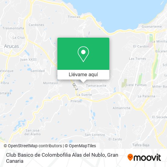 Mapa Club Basico de Colombofilia Alas del Nublo