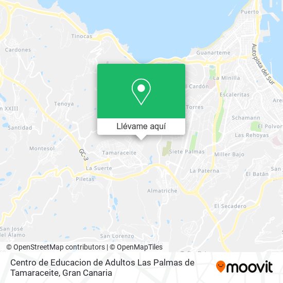 Mapa Centro de Educacion de Adultos Las Palmas de Tamaraceite