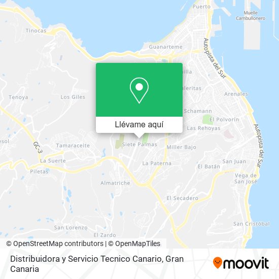 Mapa Distribuidora y Servicio Tecnico Canario