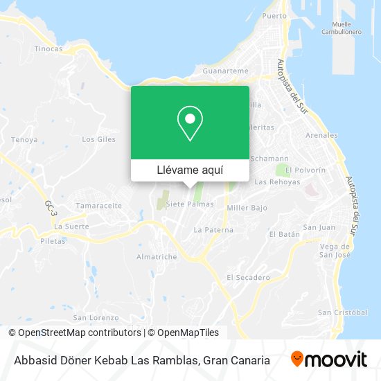 Mapa Abbasid Döner Kebab Las Ramblas