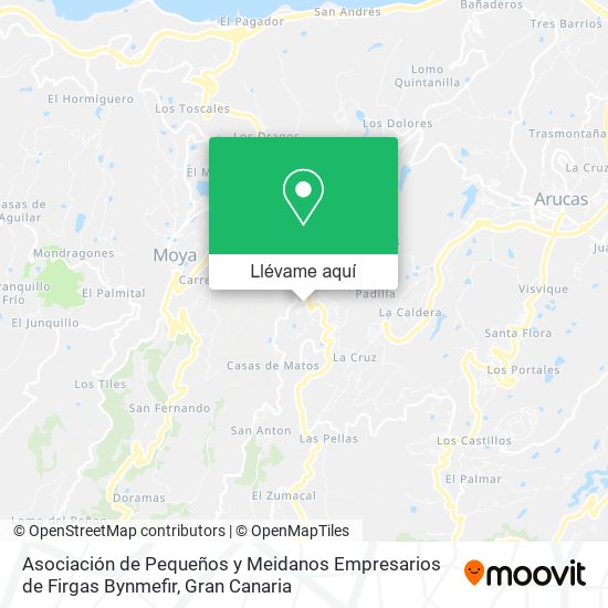 Mapa Asociación de Pequeños y Meidanos Empresarios de Firgas Bynmefir