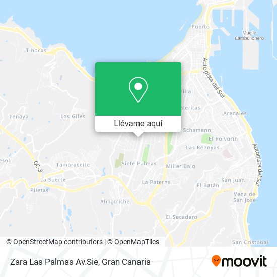 Mapa Zara Las Palmas Av.Sie