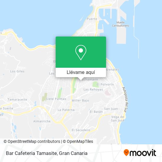 Mapa Bar Cafeteria Tamasite