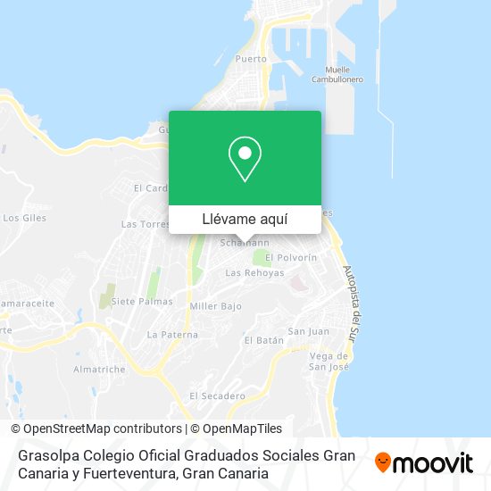Mapa Grasolpa Colegio Oficial Graduados Sociales Gran Canaria y Fuerteventura