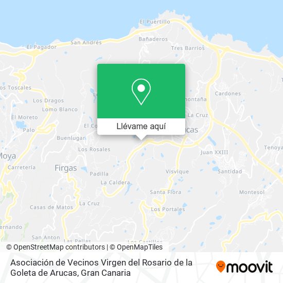 Mapa Asociación de Vecinos Virgen del Rosario de la Goleta de Arucas