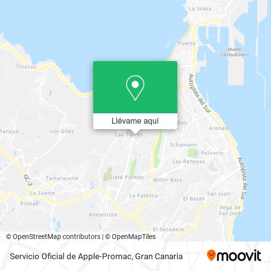 Mapa Servicio Oficial de Apple-Promac