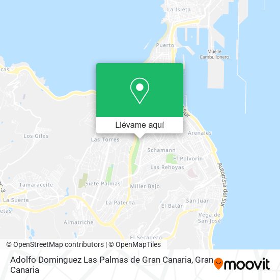 Mapa Adolfo Dominguez Las Palmas de Gran Canaria