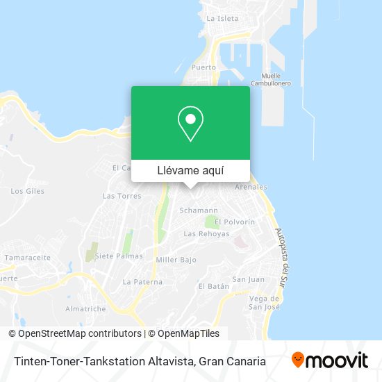 Mapa Tinten-Toner-Tankstation Altavista