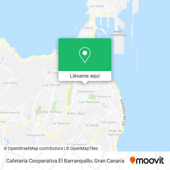 Mapa Cafetería Cooperativa El Barranquillo