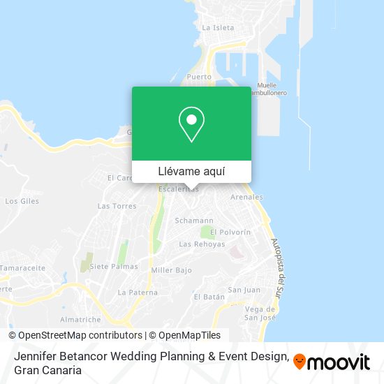 Mapa Jennifer Betancor Wedding Planning & Event Design