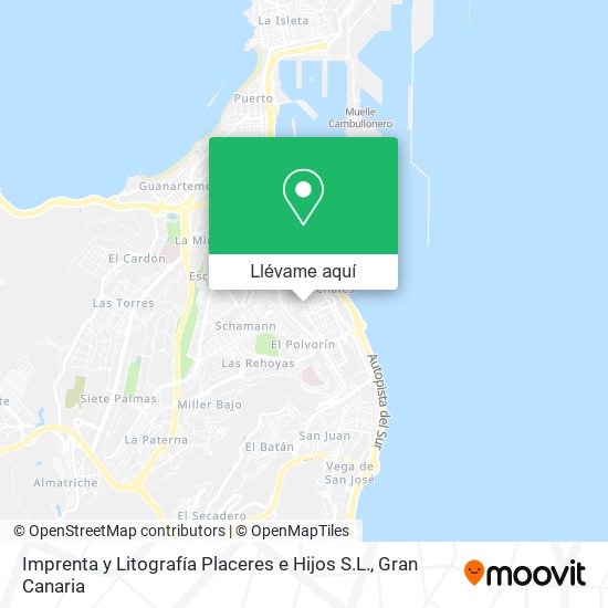 Mapa Imprenta y Litografía Placeres e Hijos S.L.