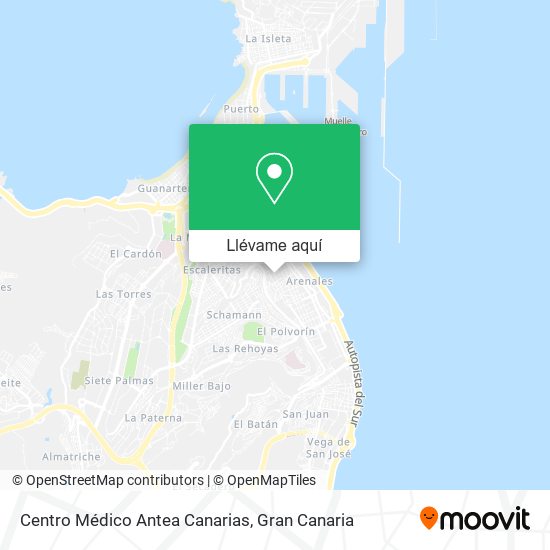 Mapa Centro Médico Antea Canarias