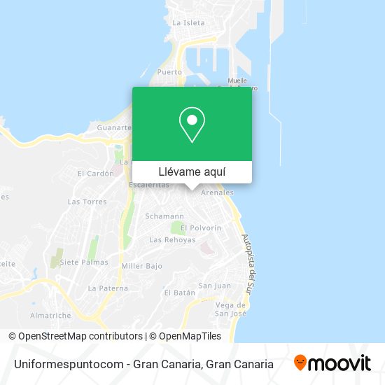 Mapa Uniformespuntocom - Gran Canaria