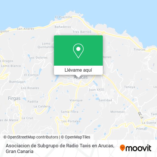 Mapa Asociacion de Subgrupo de Radio Taxis en Arucas