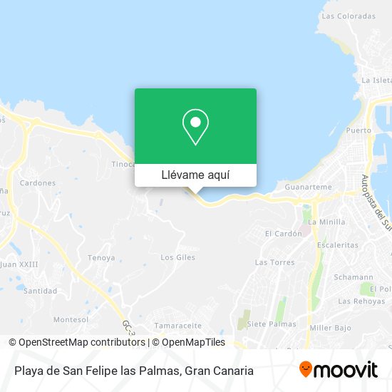 Mapa Playa de San Felipe las Palmas