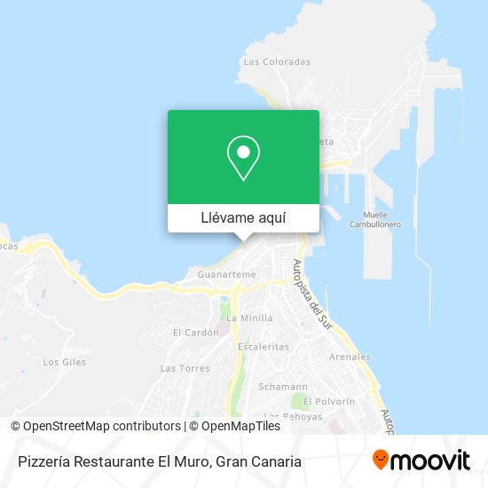 Mapa Pizzería Restaurante El Muro