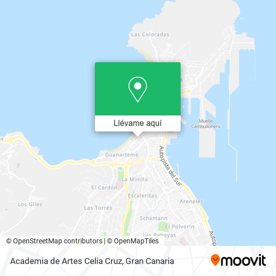 Mapa Academia de Artes Celia Cruz