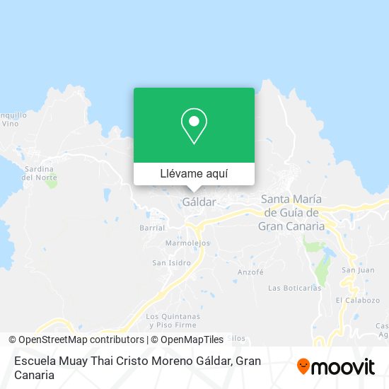 Mapa Escuela Muay Thai Cristo Moreno Gáldar