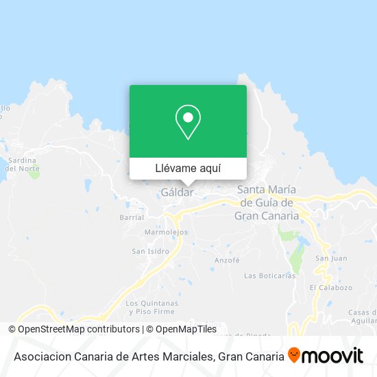 Mapa Asociacion Canaria de Artes Marciales