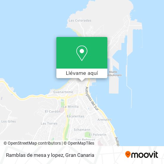 Cómo llegar a de mesa en Las Palmas De Gran Canaria en Autobús?