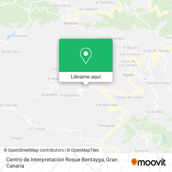 Mapa Centro de Interpretación Roque Bentayga