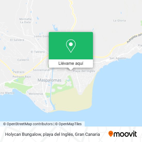 Mapa Holycan Bungalow, playa del Inglés